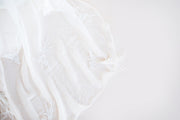 Bird embroidered silk wedding veil