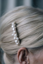 Freshwater pearl bridal comb barrette wedding hair accessories