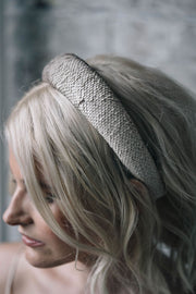 Matt sequin padded hairband modern bridal headpiece