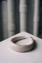 Matt sequin padded hairband modern bridal headpiece