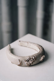 Matt sequin padded hairband modern bridal headpiece