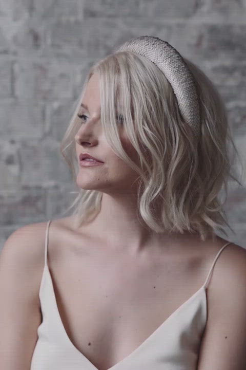 Matt sequin padded hairband modern bridal headpiece